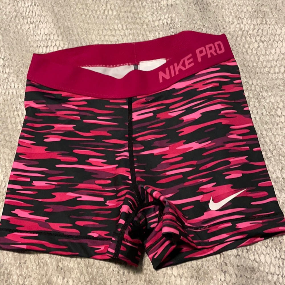 Pink Nike Dri-Fit Pro Compression Shorts
